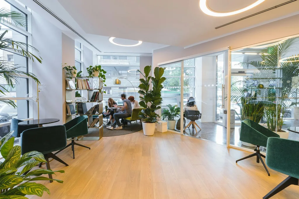 Clean professional office reception area